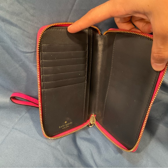 Kate Spade, hot pink, wristlet, like new - Picture 3 of 3